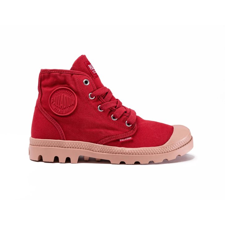 Palladium Pampa Hi Women\'s Boots Red | UK D710-ZAT